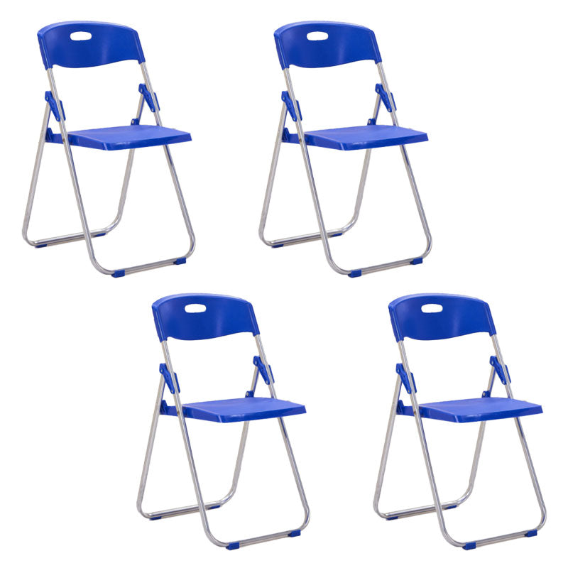 Modern Metal and Plastic Desk Chair with Low Back Home Office Chair Blue 4 Piece Set Clearhalo 'furn' 'furn_office_chair' 'Furniture' 'Office Chairs' 'Office Furniture' 'office_chair' 5553112