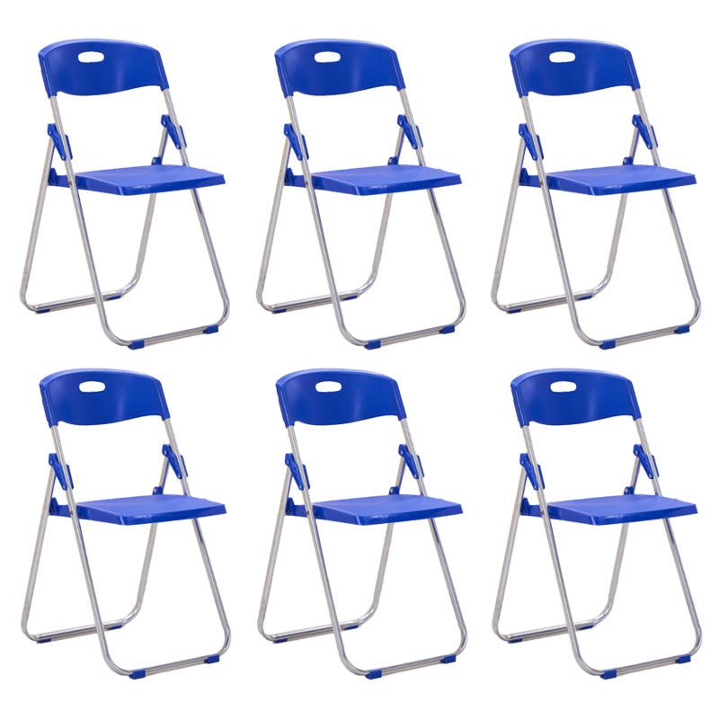 Modern Metal and Plastic Desk Chair with Low Back Home Office Chair Blue 6 Piece Set Clearhalo 'furn' 'furn_office_chair' 'Furniture' 'Office Chairs' 'Office Furniture' 'office_chair' 5553113