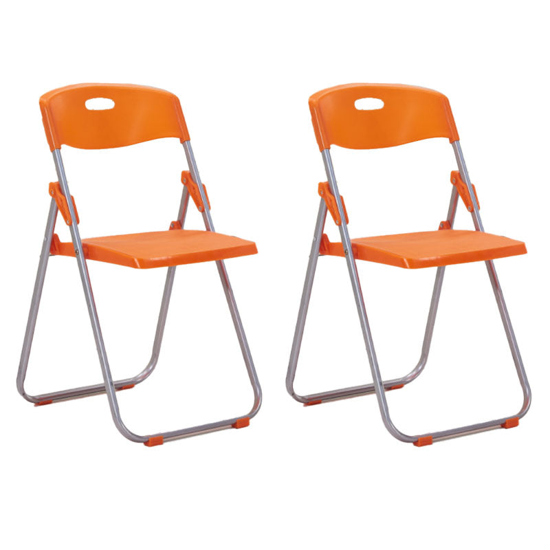Modern Metal and Plastic Desk Chair with Low Back Home Office Chair Orange 2 Piece Set Clearhalo 'furn' 'furn_office_chair' 'Furniture' 'Office Chairs' 'Office Furniture' 'office_chair' 5553114