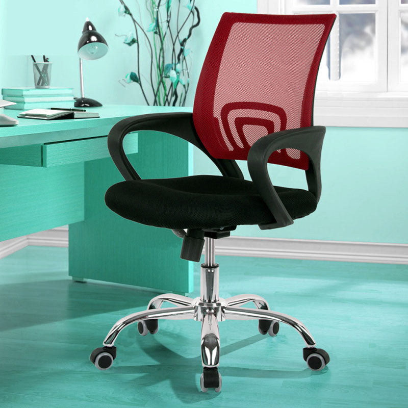 Modern Plastic and Mesh Desk Chair Mid Back Home Office Chair Clearhalo 'furn' 'furn_office_chair' 'Furniture' 'Office Chairs' 'Office Furniture' 'office_chair' 5553118