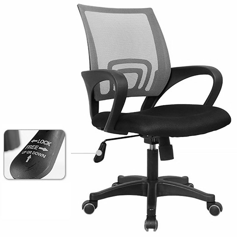 Modern Plastic and Mesh Desk Chair Mid Back Home Office Chair Clearhalo 'furn' 'furn_office_chair' 'Furniture' 'Office Chairs' 'Office Furniture' 'office_chair' 5553133