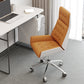 Leather Ergonomic Executive Chair Modern High Back Office Chair Genuine Leather Orange Clearhalo 'furn' 'furn_office_chair' 'Furniture' 'Office Chairs' 'Office Furniture' 'office_chair' 5553245
