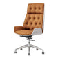 Leather Ergonomic Executive Chair Modern High Back Office Chair Leather Orange Clearhalo 'furn' 'furn_office_chair' 'Furniture' 'Office Chairs' 'Office Furniture' 'office_chair' 5553247