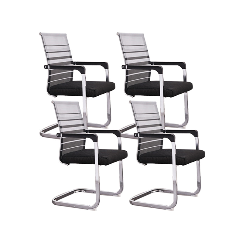 Ergonomische gaas de bureau stoel vaste arm bureaustoel voor thuiskantoor