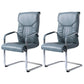 Modern style Task Chair Faux Leather No Wheels Office Chair with Fixed Arms Sky Blue 2 Piece Set Clearhalo 'furn' 'furn_office_chair' 'Furniture' 'Office Chairs' 'Office Furniture' 'office_chair' 5553486