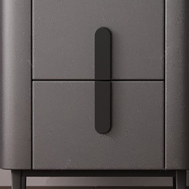 22 inch H Nightstand Moderne Open opbergsteen Top 2-ladel nachttafel met benen