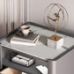 22 inch H Nightstand Moderne Open opbergsteen Top 2-ladel nachttafel met benen