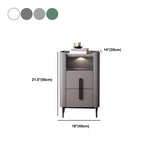 22 inch H Nightstand Moderne Open opbergsteen Top 2-ladel nachttafel met benen