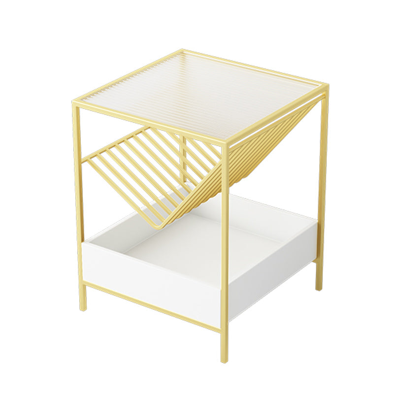 Scaffale in vetro a magazzino a apertura da 23 pollici H -Op Open Tavolo da notte con gambe