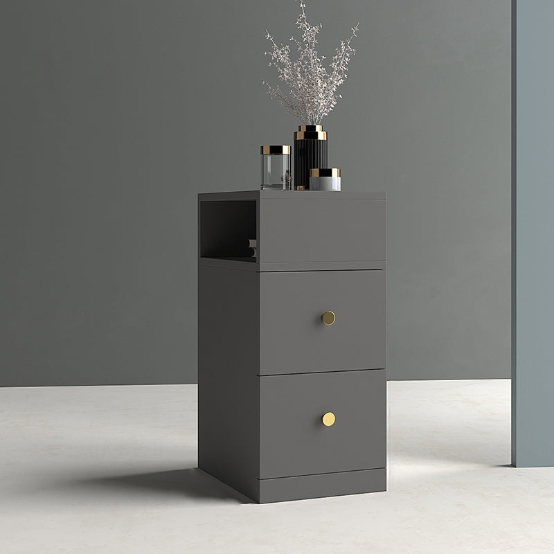 Imitazione in legno comodino moderno moderno 2-cassetto di stoccaggio aperto 26 pollici H tavolo notturno