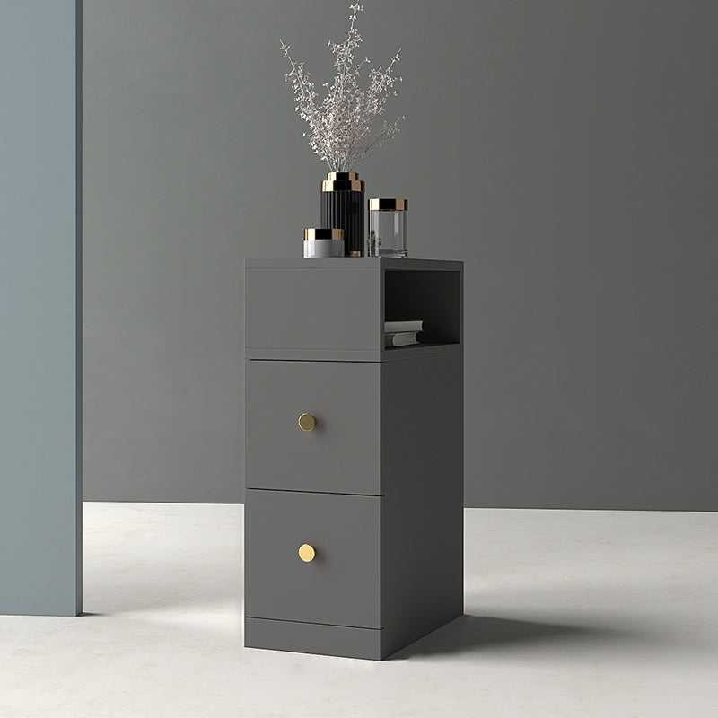 Imitazione in legno comodino moderno moderno 2-cassetto di stoccaggio aperto 26 pollici H tavolo notturno