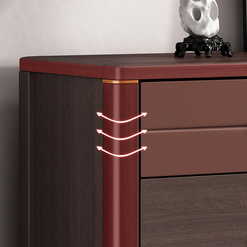 15.5 "D retro stijl bruine opbergkast woonkamer dressoir met laden