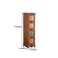 Coffre de rangement traditionnel marron, coffre de lingerie vertical avec tiroirs
