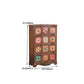 Coffre de rangement traditionnel marron, coffre de lingerie vertical avec tiroirs