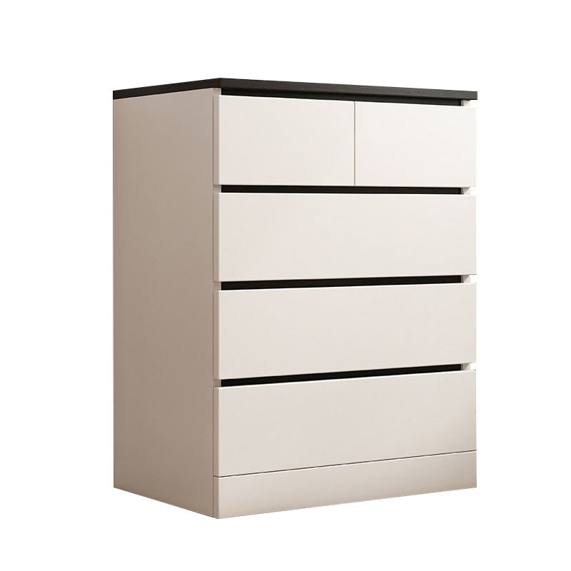 23.5" X 16" Storage Chest Modern Vertical Lingerie Chest with 5 / 6 Drawers 24"L x 16"W x 35"H Black-White 5 Clearhalo 'Bedroom Furniture' 'Dressers & Chests' 'dressers_chests' 'furn' 'furn_dressers_chests' 'Furniture' 5554020