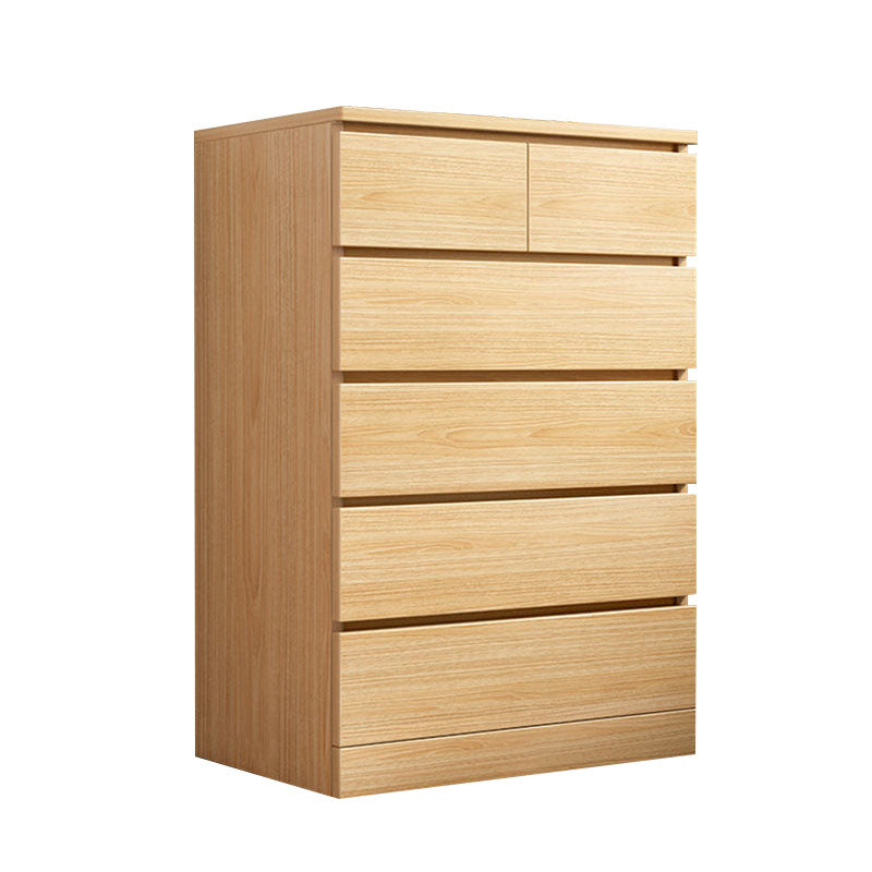 23.5" X 16" Storage Chest Modern Vertical Lingerie Chest with 5 / 6 Drawers 24"L x 16"W x 43"H Natural 6 Clearhalo 'Bedroom Furniture' 'Dressers & Chests' 'dressers_chests' 'furn' 'furn_dressers_chests' 'Furniture' 5554032