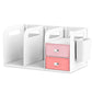Modern Standard Plastic Bookcase Closed Back Bookshelf for Desk