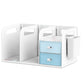 Modern Standard Plastic Bookcase Closed Back Bookshelf for Desk