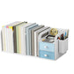 Modern Standard Plastic Bookcase Closed Back Bookshelf for Desk