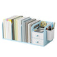 Modern Standard Plastic Bookcase Closed Back Bookshelf for Desk