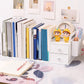 Modern Standard Plastic Bookcase Closed Back Bookshelf for Desk