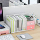 Modern Standard Plastic Bookcase Closed Back Bookshelf for Desk