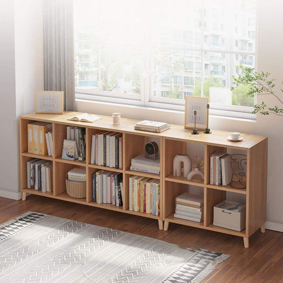 Moderne standaard houten boekenkast gesloten terug boekenplank voor balkon en woonkamer