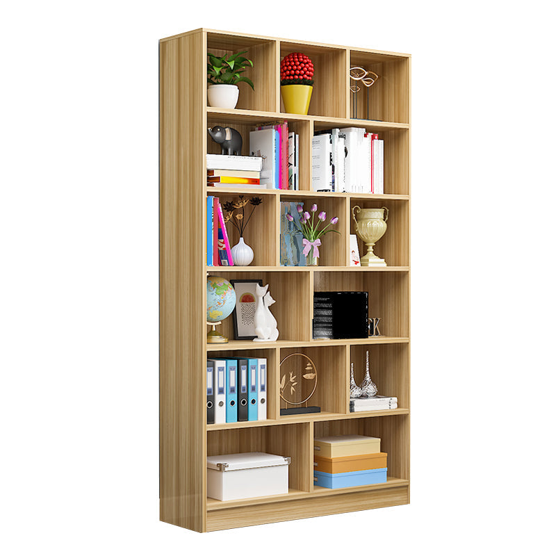 71 "H X 9.5" W MODERNE BOEKSPELS HOUTEN Gesloten Back -Coster met rechthoekige planken