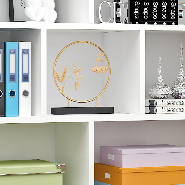 71 "H X 9.5" W MODERNE BOEKSPELS HOUTEN Gesloten Back -Coster met rechthoekige planken