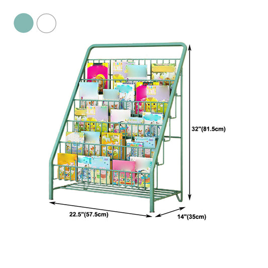 3/4/5/6-shelf Ladder Bookcase Modern Metal and Closed Back Book Shelf