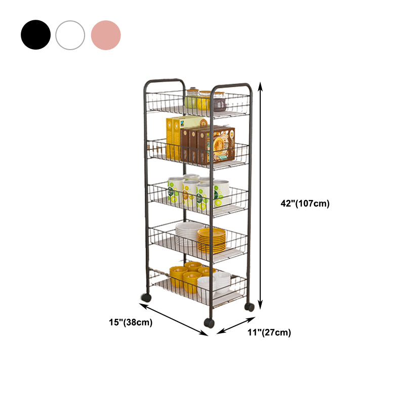 Modern Etagere Metal Bookcase Open Back Bookshelf for Balcony and Living Room Clearhalo 'Bookcases' 'furn' 'furn_bookcases' 'Furniture' 'Office Furniture' 5554216