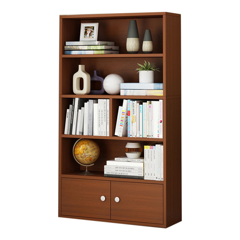 Modern Style Bookshelf Closed Back Engineered Wood Urban Bookcase for Home