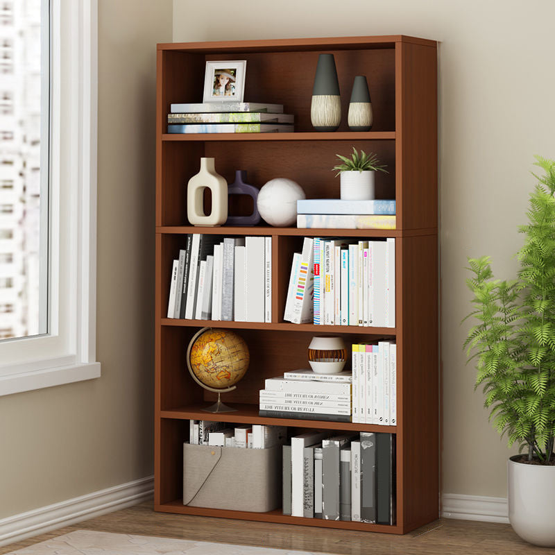 Modern Style Bookshelf Closed Back Engineered Wood Urban Bookcase for Home