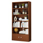 Modern Style Bookshelf Closed Back Engineered Wood Urban Bookcase for Home