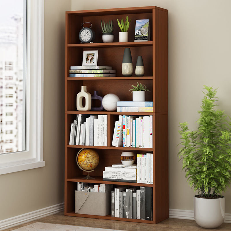 Modern Style Bookshelf Closed Back Engineered Wood Urban Bookcase for Home