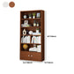 Modern Style Bookshelf Closed Back Engineered Wood Urban Bookcase for Home