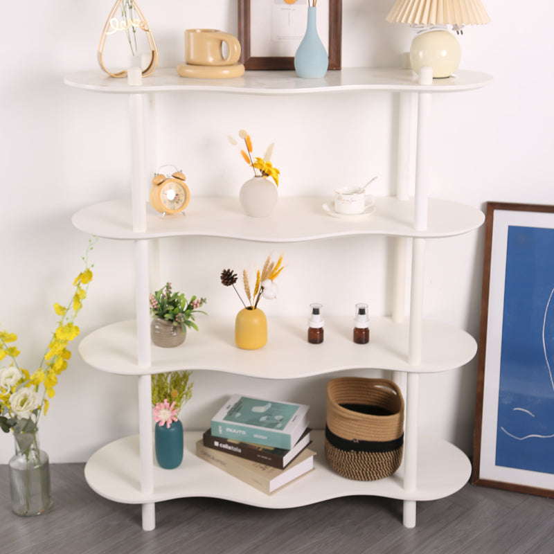 Libreria moderna bianca ingegnerizzato in legno Multi -tiers Etagere Open Bookshelf per Home Office