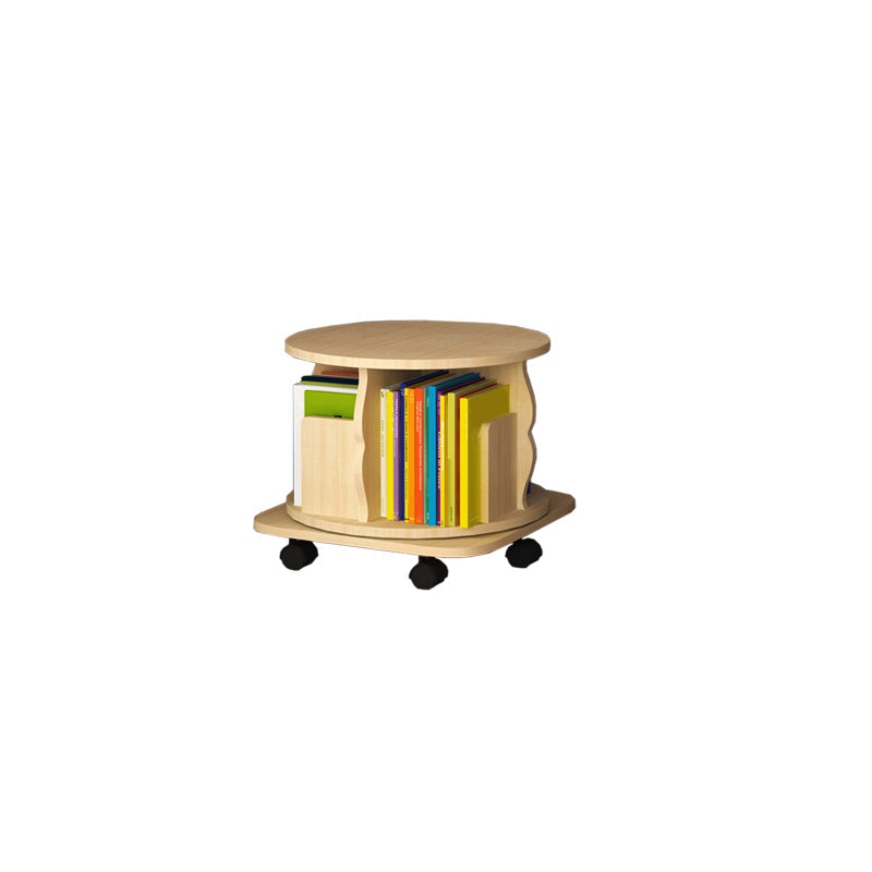 Modern Wood Bookcase Natural 17.3" W Engineered Wood Book Shelf for Home Office