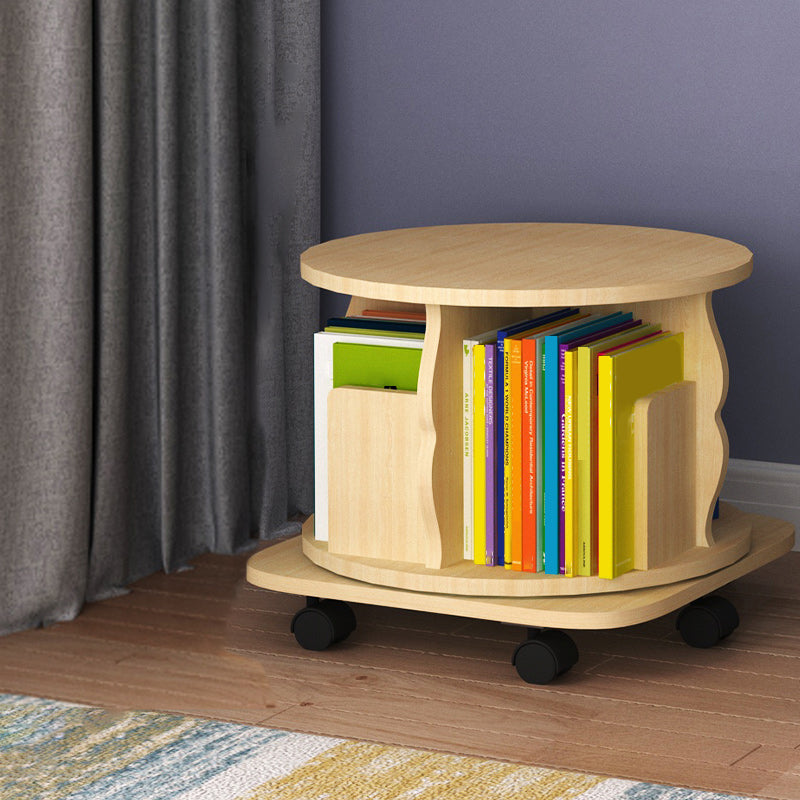 Modern Wood Bookcase Natural 17.3" W Engineered Wood Book Shelf for Home Office