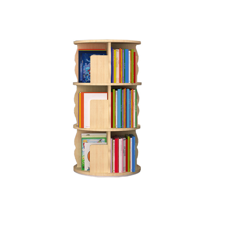 Modern Wood Bookcase Natural 17.3" W Engineered Wood Book Shelf for Home Office