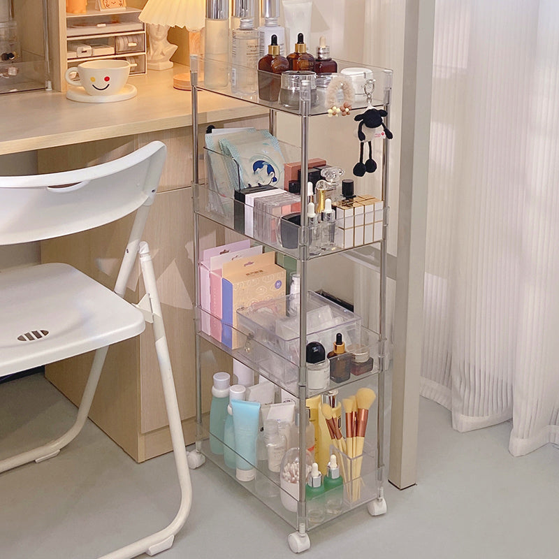 Moderne pure witte plank boekenkast etagere plastic boekenkast multi -tiers voor kantoor