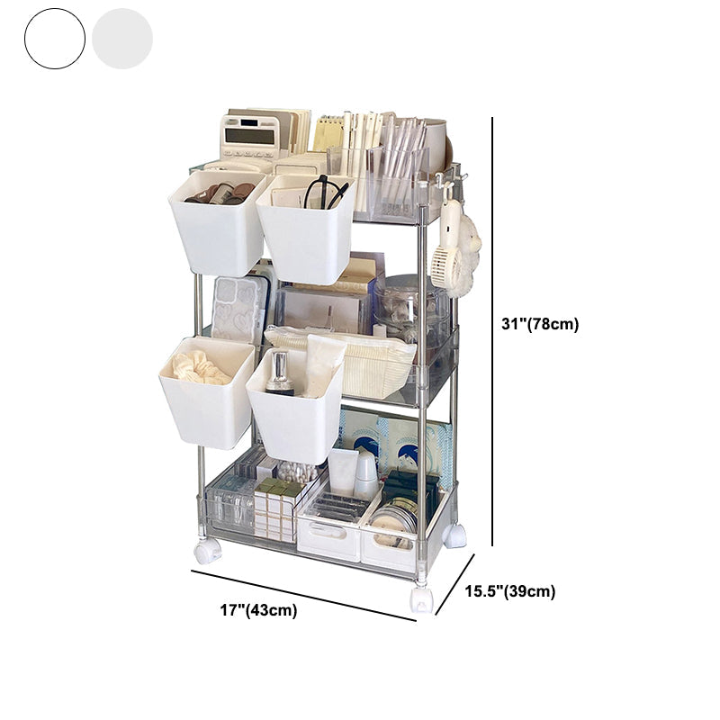 Moderne pure witte plank boekenkast etagere plastic boekenkast multi -tiers voor kantoor