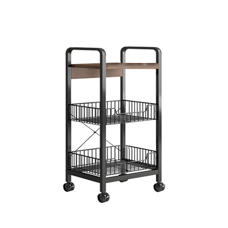 14.1" Wide Modern Bookcase Wood and Metal Multi Tiers Standard Shelf Bookcase for Office