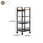 14.1" Wide Modern Bookcase Wood and Metal Multi Tiers Standard Shelf Bookcase for Office