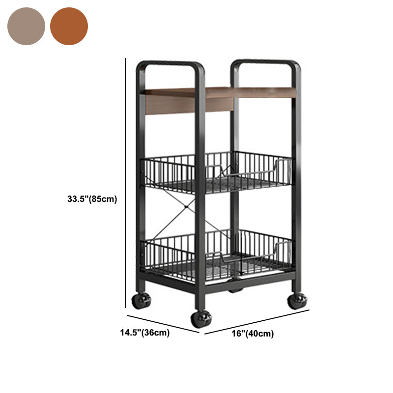 14.1" Wide Modern Bookcase Wood and Metal Multi Tiers Standard Shelf Bookcase for Office