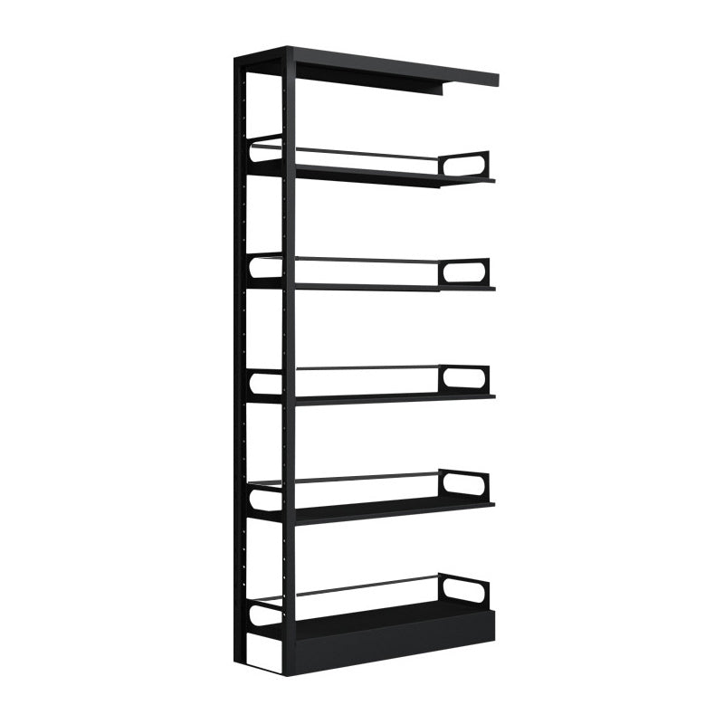 Standard Metal Bookshelf 5 Tiers Contemporary Bookcase for Home Office 78.7"H 35.4"L x 11.8"W x 78.7"H Black Clearhalo 'Bookcases' 'furn' 'furn_bookcases' 'Furniture' 'Office Furniture' 5554491
