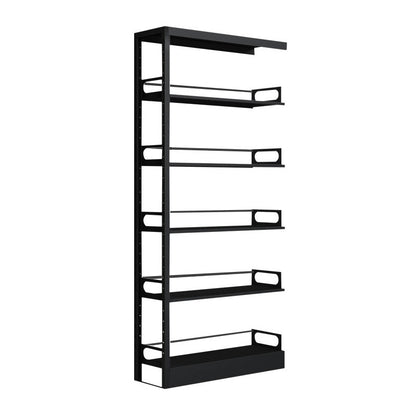 Standard Metal Bookshelf 5 Tiers Contemporary Bookcase for Home Office 78.7"H 35.4"L x 11.8"W x 78.7"H Black Clearhalo 'Bookcases' 'furn' 'furn_bookcases' 'Furniture' 'Office Furniture' 5554491