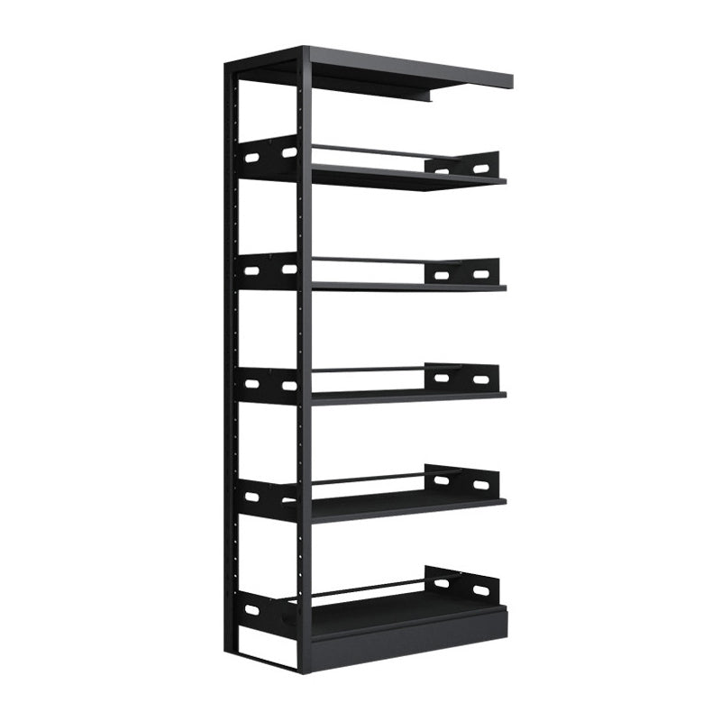 Standard Metal Bookshelf 5 Tiers Contemporary Bookcase for Home Office 78.7"H 35.5"L x 18"W x 79"H Black Clearhalo 'Bookcases' 'furn' 'furn_bookcases' 'Furniture' 'Office Furniture' 5554492