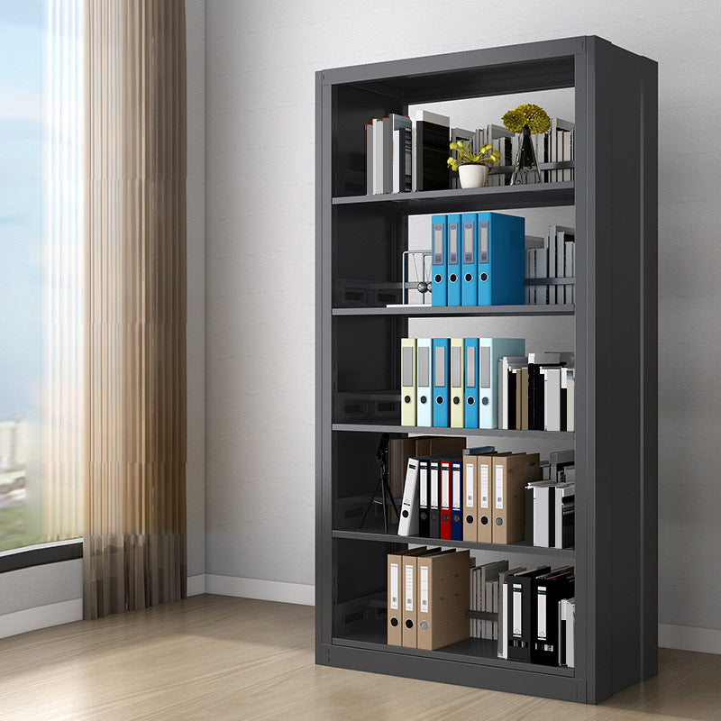 Standard Metal Bookshelf 5 Tiers Contemporary Bookcase for Home Office 78.7"H Clearhalo 'Bookcases' 'furn' 'furn_bookcases' 'Furniture' 'Office Furniture' 5554493