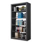 Standard Metal Bookshelf 5 Tiers Contemporary Bookcase for Home Office 78.7"H 39.4"L x 17.7"W x 78.7"H Black Clearhalo 'Bookcases' 'furn' 'furn_bookcases' 'Furniture' 'Office Furniture' 5554496